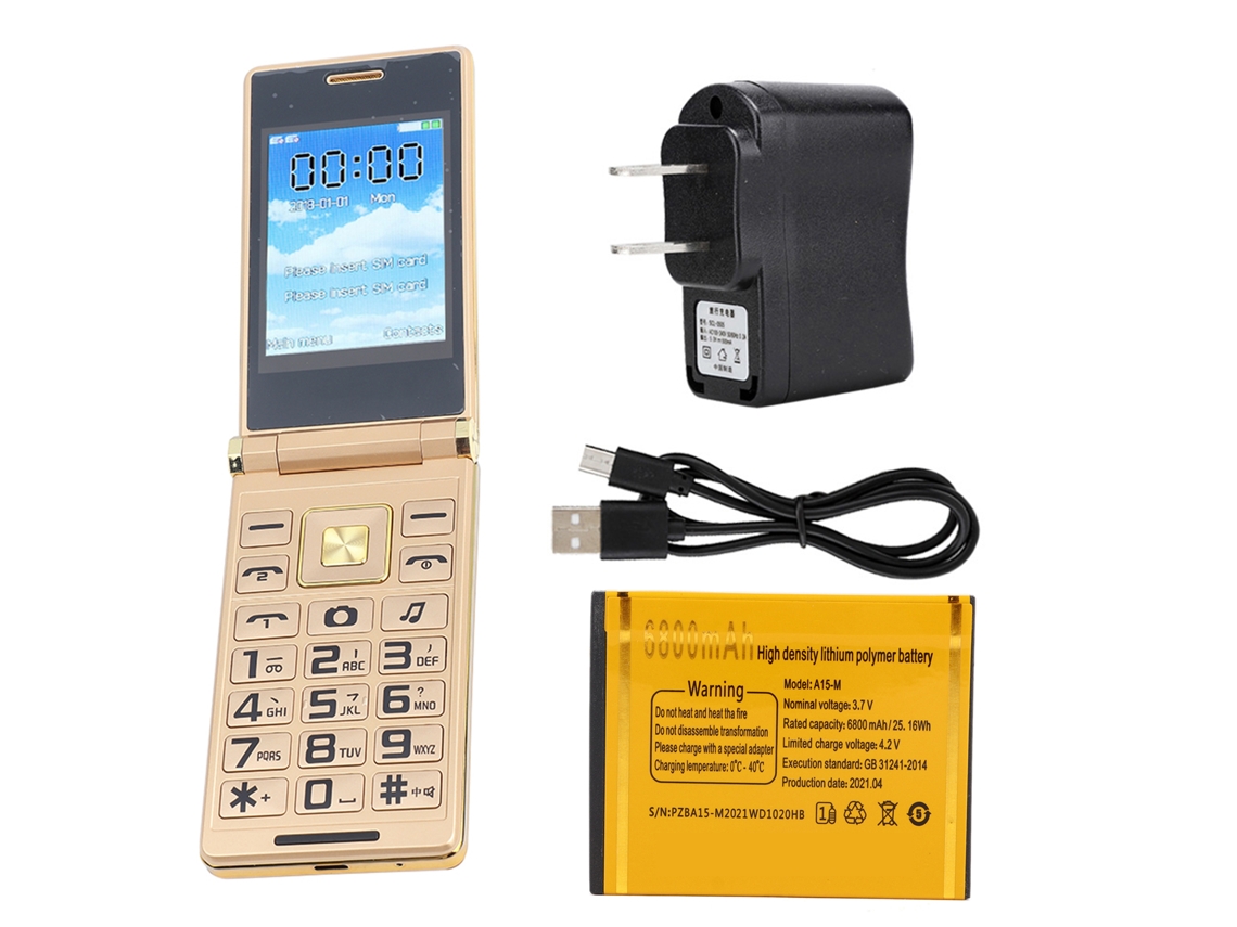 Telefone Flip LAXISCREED 6.1 Polegadas Touchscreen Dual sim