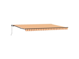 Toldo Retrátil Amarelo e Laranja 500 × 300 Cm Poliéster e Aço MAISON EXCLUSIVE