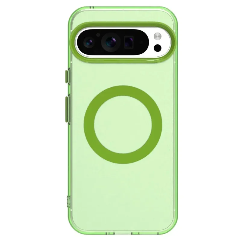(verde, Google Pixel 10) Capa De Celular Elegante, Fosca E Semitransparente, Com Carregamento Magnético E Proteção Contra Impactos.