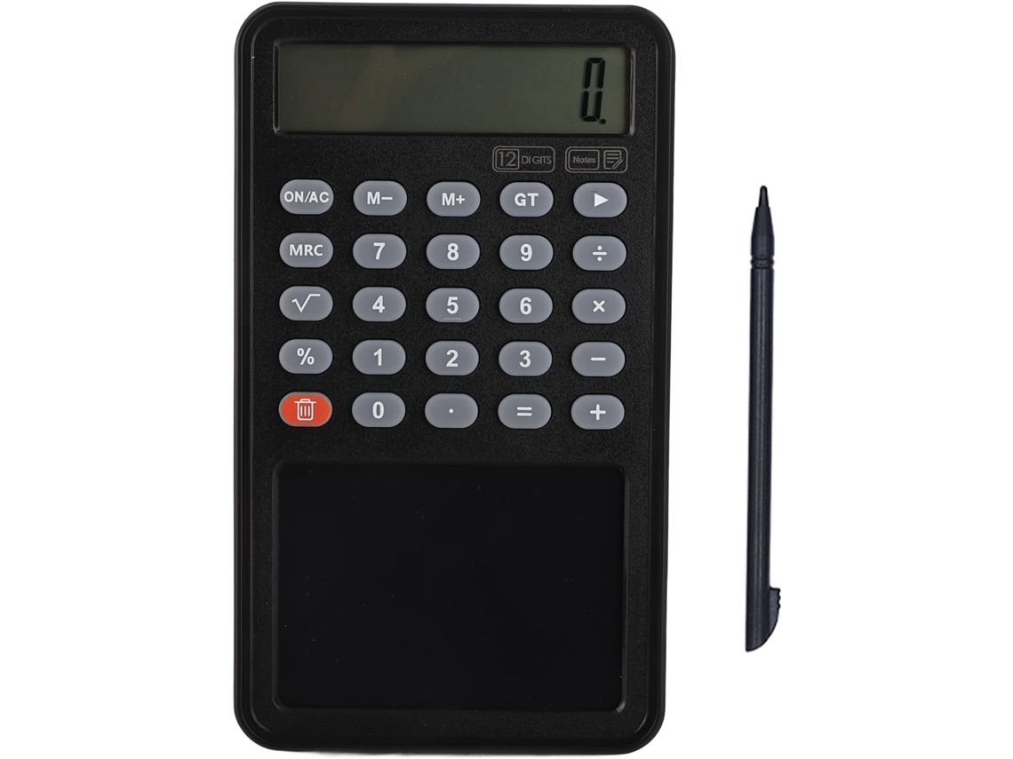 Calculadora Lcd De 12 Dígitos Com Bloco De Notas Reutilizável Em Abs