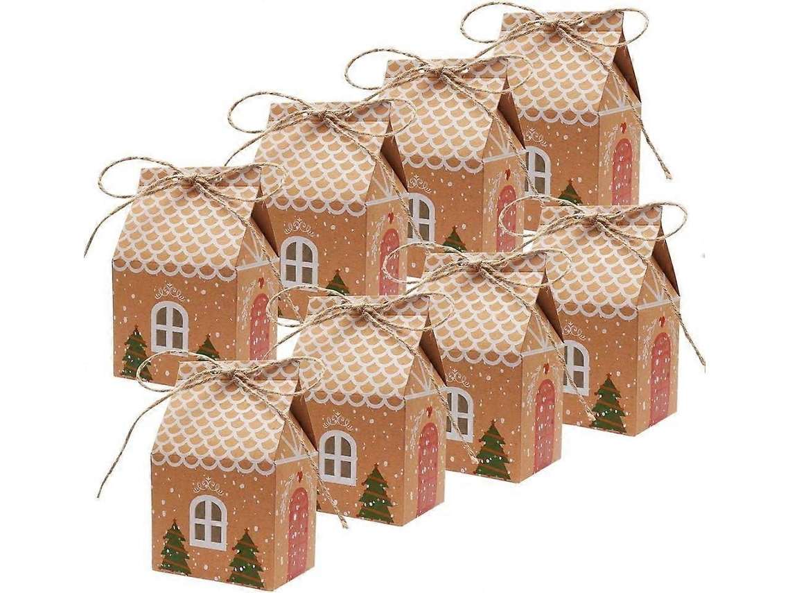 20 Caixas De Presente Para Festa Com Tema De Árvore De Natal, Sacolas De Papel Kraft Premium Para Doces E Decoração De Presentes Hengjian