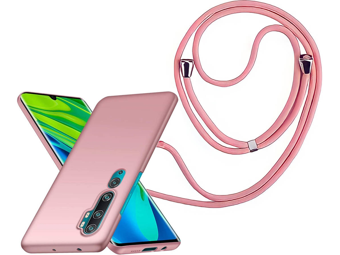 Capa Xiaomi Mi Note 10 Pro Turtleshell Rígida com Fita Rosa