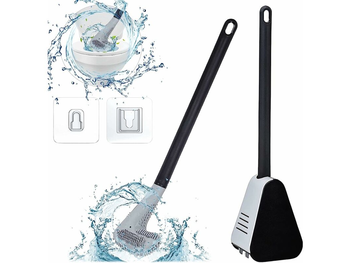 Escova Sanitária de Silicone com Suporte de Parede AQUAFORGE