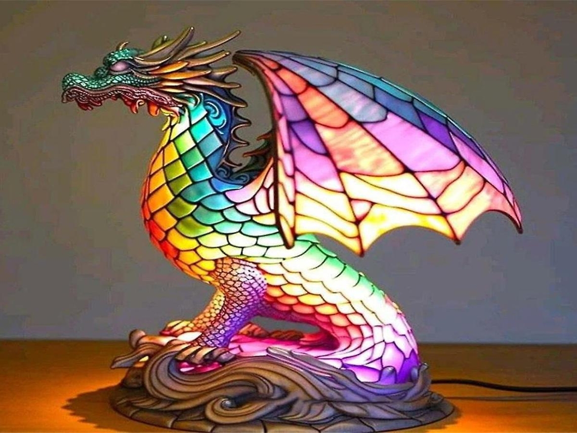 Lurelia Abajur Infantil Com Vidro, Sensor Touch, RGB Para Bebês E Crianças, Para Presente