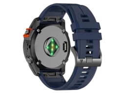 Bracelete para Garmin XIAOMOYU em Silicone liberação rápida com fivela de aço preta azul escuro (26mm)