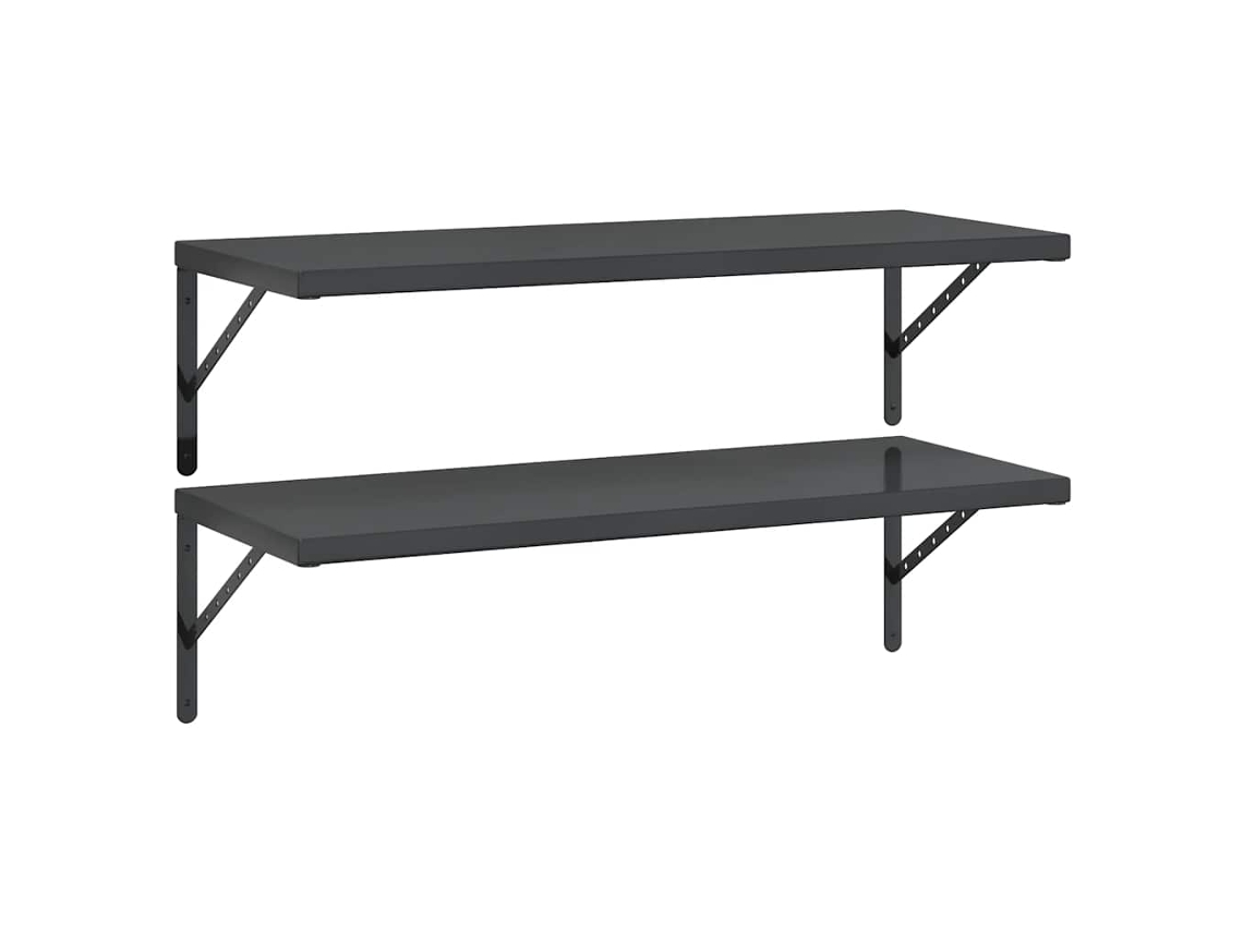 Prateleiras de Parede 2 Pcs 100x40 Cm Aço Inoxidável Prateado MAISON EXCLUSIVE