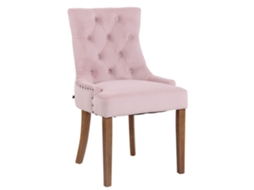 Cadeira de Jantar de Veludo Aberdeen Rosa/Antigo Claro CLP