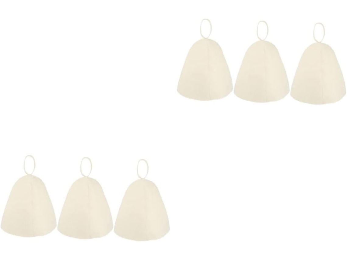 Conjunto De 6 Toucas De Sauna De Feltro Grosso Com Isolamento Térmico Para Uso Em Saunas.