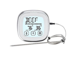 Termômetro Digital Para Carnes, Grelha, Medidor De Temperatura De Cozimento Para Forno E Cozinha Com Fio De Metal Slowmoose