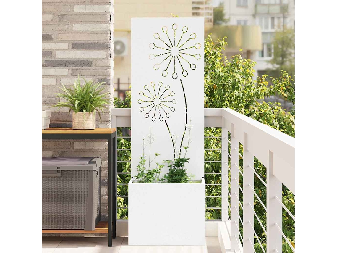 Vidaxl Tela De Privacidade Para Jardim Branco 50 X 32 X 150 Cm