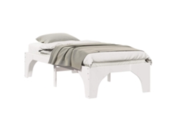 Estrutura da Cama Branco 75x190 cm Madeira de Pinheiro Sólida MAISON EXCLUSIVE