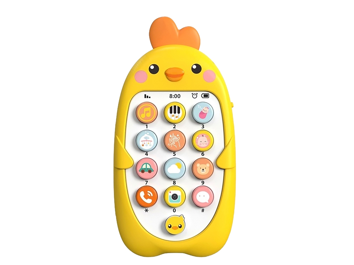 Brinquedo Telefone Para Bebê Com Chupeta Bilingüe, Sons Musicais E Jogo De Imaginação