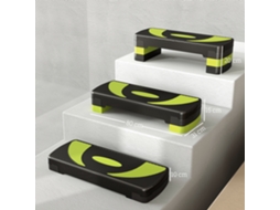Step Aeróbico 3 Alturas 10/15/20cm, Até 150kg, Para Uso Interno e Externo, Cor Verde, Treinamento Eficaz.