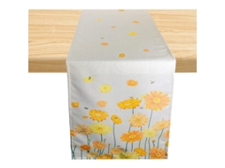 2026 funda de Mesa Floral Amarela Abelha Verão Poliéster 13x72 Polegadas para Decoração e Proteção