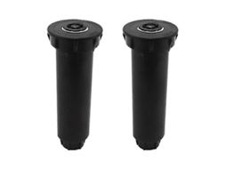 Rociador de Jardim Pop up Turbina Automático, Cabeça de Irrigação para Grama, Ajustável 60-360°, 2 Peças Preto (15x5.5x5.5cm)