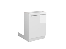 Ilha de cozinha Fame-Line, 60 cm sem bancada, Branco Alto Brilho, VICCO