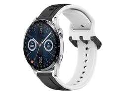 Pulseira De Silicone Bicolor Com Formato Convexo Para Huawei Watch Gt3 46mm 22mm