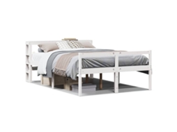 Cama para Idosos com Cabeceira Pinho Maciço Branco MAISON EXCLUSIVE (120x190 cm)