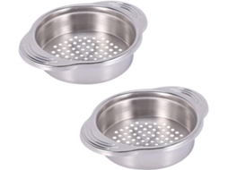 Conjunto De 2 Coadores Aço Inoxidável Para Latas Alimentos,
