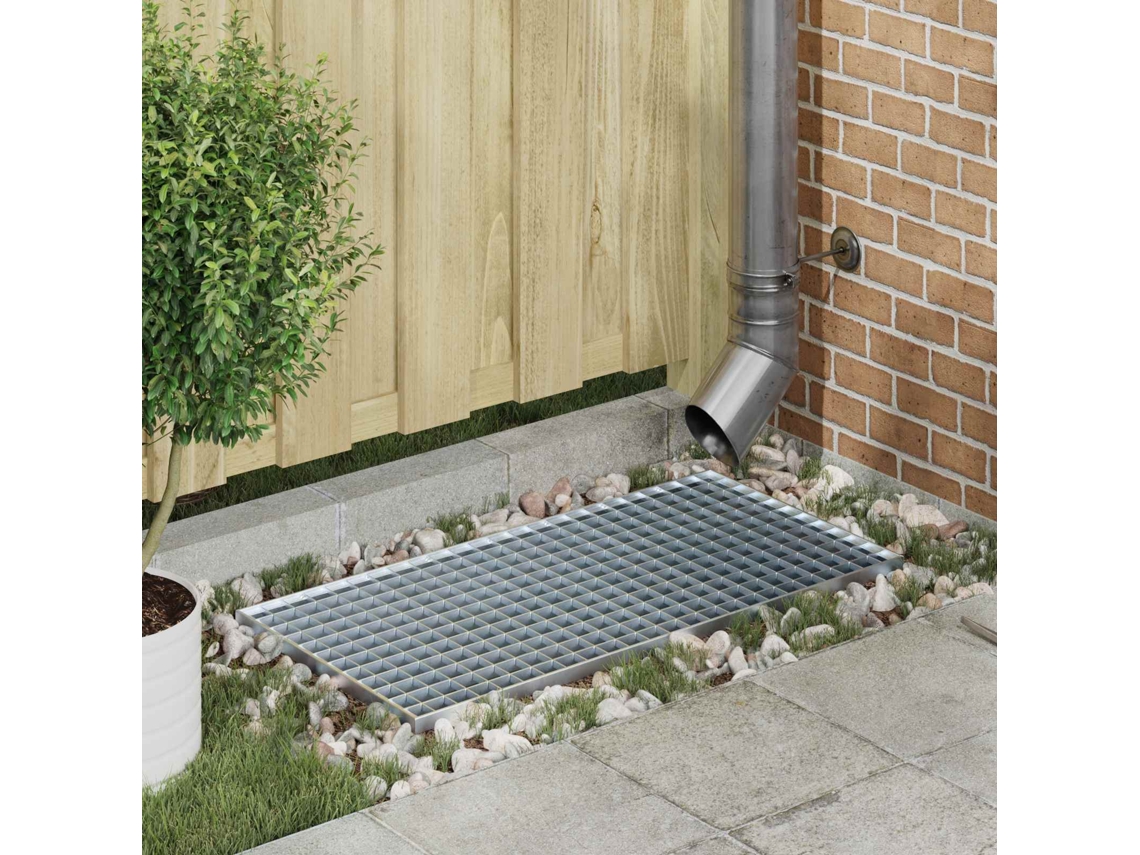 Vidaxl Grelha Prateado 80 X 40 X 2 Cm Aço Galvanizado A Quente