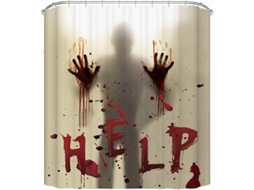 Liner De Cortina De Banho De Halloween 71x71 Polegadas Para Decoração Com Tela De Poliéster Impermeável