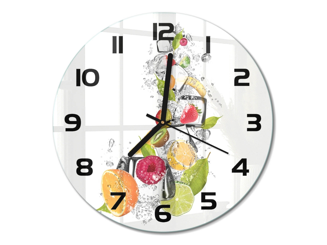 Relógio De Parede Multicor Decorativo Quadrado Espelharte (30 Cm)