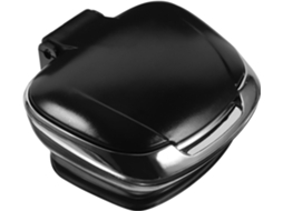 Cinzeiro portátil para carro, feito de plástico com luz LED integrada, fácil de transportar.