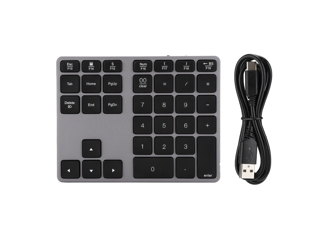 Teclado Numérico LAXISCREED (ultra fino, Bluetooth, Layout Minimalista)
