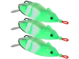 Anub 3pcs Isca Artificial Soft Snakehead 7cm 55g Lure Bait de Pesca com Strass para Pesca
