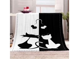 Manta de Flanela Xadrez com Estampa Animal Fansu Quente e Macia Microfibra para o Inverno Ideal Cama Ou Sofá a