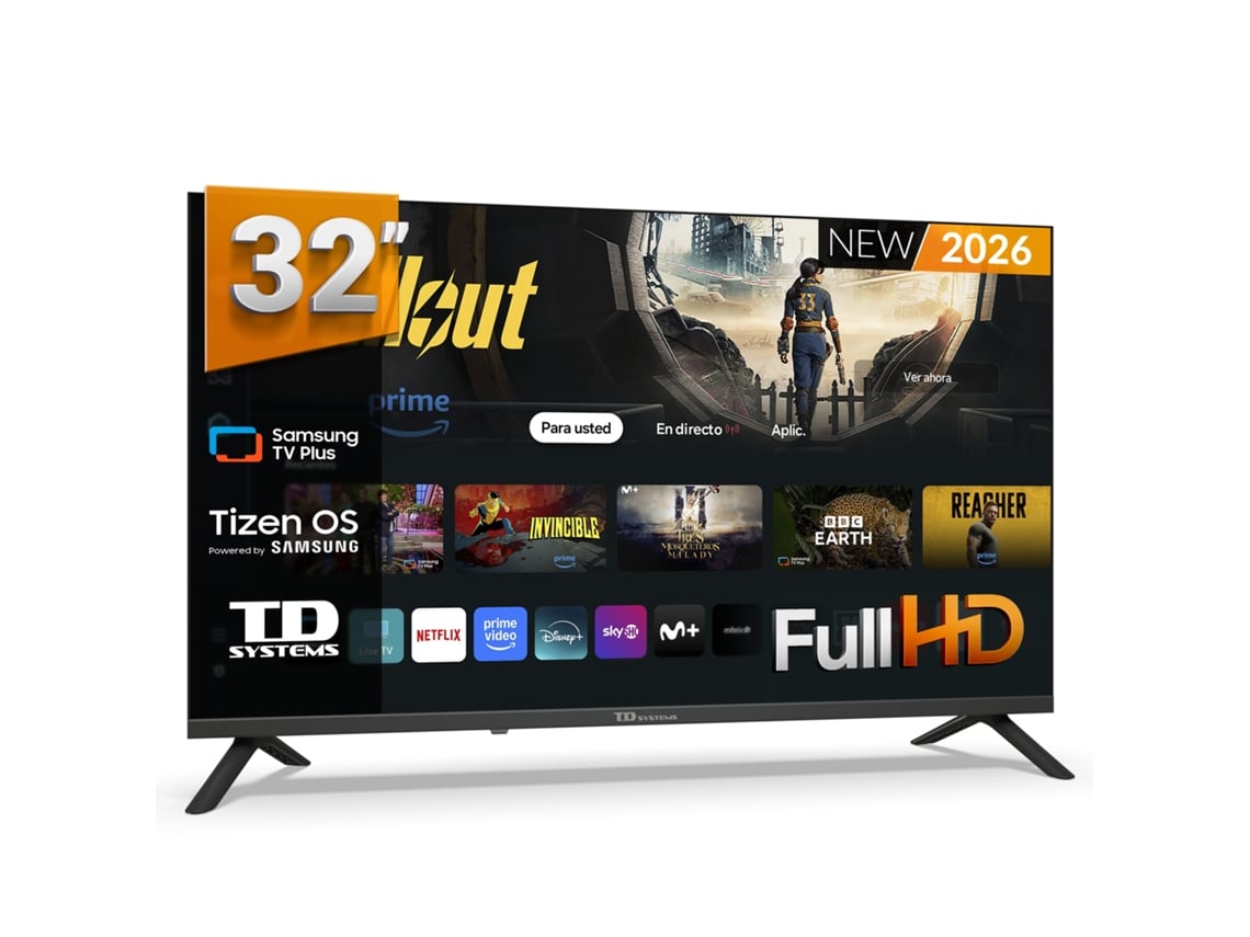 Smart Tv 32 Polegadas Full Hd Com Samsung Tv Tizen 8.0. Televisores 2026 - Td Systems Prime32fc22tizen