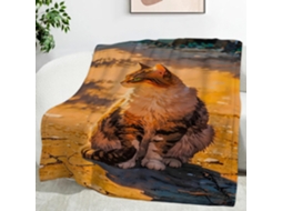 Manta Sunlight para Gatos 130x150 Cm Multifuncional Macia e Aconchegante em Flanela Ideal Cama Escritório Coch