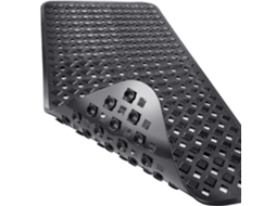 Tapete de Banho Antiderrapante para Chuveiro 53x53cm Pvc Resistente a Mofo, Lavável na Máquina e Suave para a Pele HENTEN HOME Preto