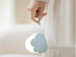 Lurelia Abajur Infantil em formato de nuvem com ponta de silicone, recarregável via USB, portátil e com 50 horas de duração para bebês e crianças.