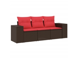 Conjunto de Sofá Jardim 4 Peças Almofadas Rattan Sintético MAISON EXCLUSIVE