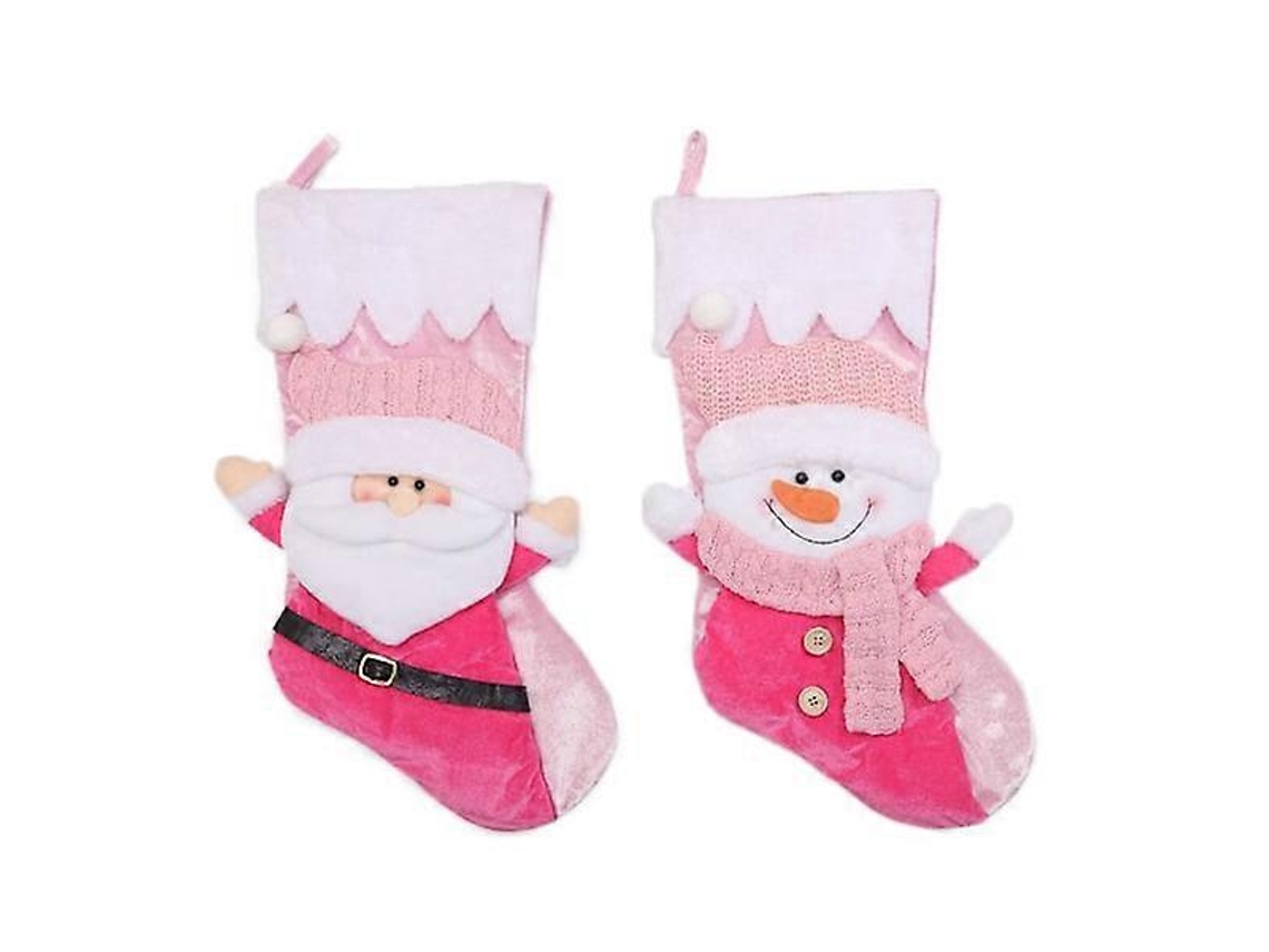Decoração De Natal Boneco De Neve Velho Boneco De Neve Levantando A Mão Meias De Natal Olysi Shop (padrão De Velho Rosa Boneco De Neve Rosa)