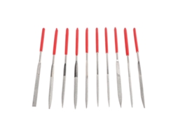 2026altiro-10pcs Conjunto De Limas De Uñas De Metal Com Capa De Borracha Vermelha