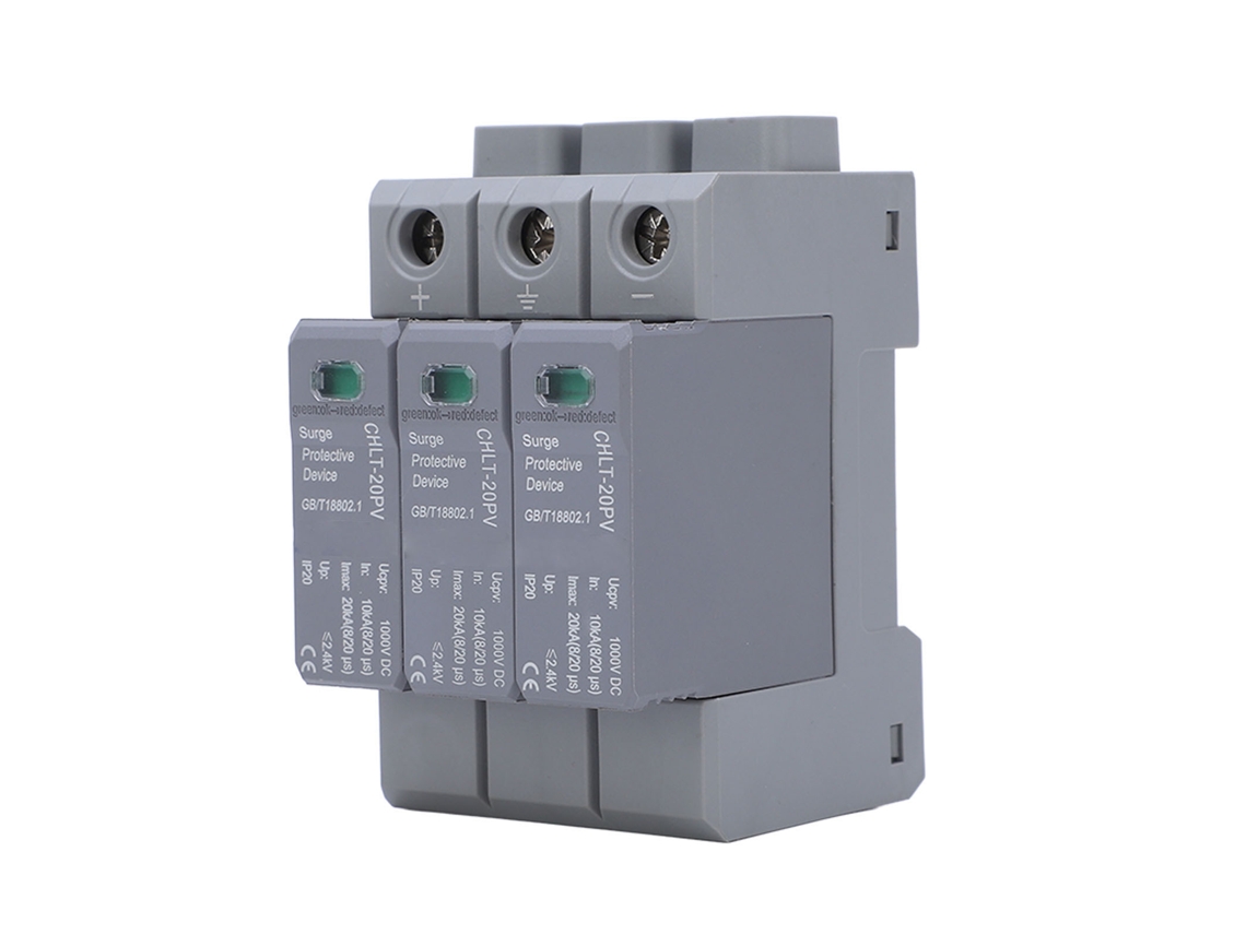 Protector De Sobrecarga Cc Pv 3p 1000v Con Caja A Prueba De Incendio Ip20 Dispositivo De Protección Contra Rayos