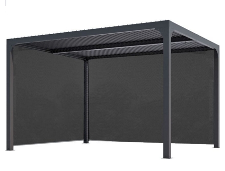 Abrigo HABRITA Bioclimático com Cortinas Manuais 10-80 m² Cinza Antracite Per 36R30R Bi (10,80 m²)
