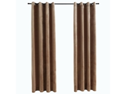 Curtain, Curtains Vidaxl Bege Veludo (140 X 175 Cm)
