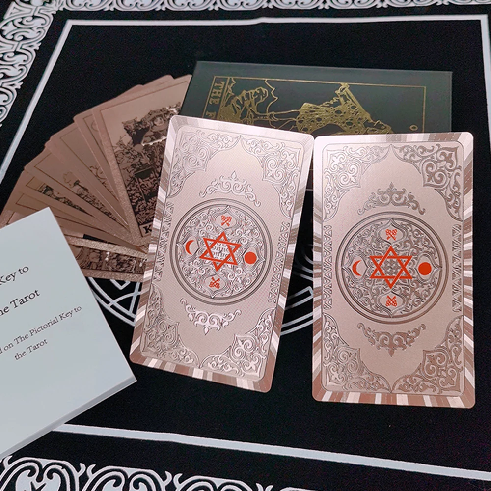 Cartas De Tarô, 12*7cm, Em Pvc Impermeável E Resistente Ao Desgaste, Para Jogos De Adivinhação Em Mesa.