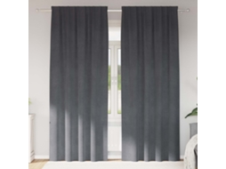 Vidaxl Cortinas Opacas 2 Unid. Cinzento-claro 140 X 225 Cm Veludo