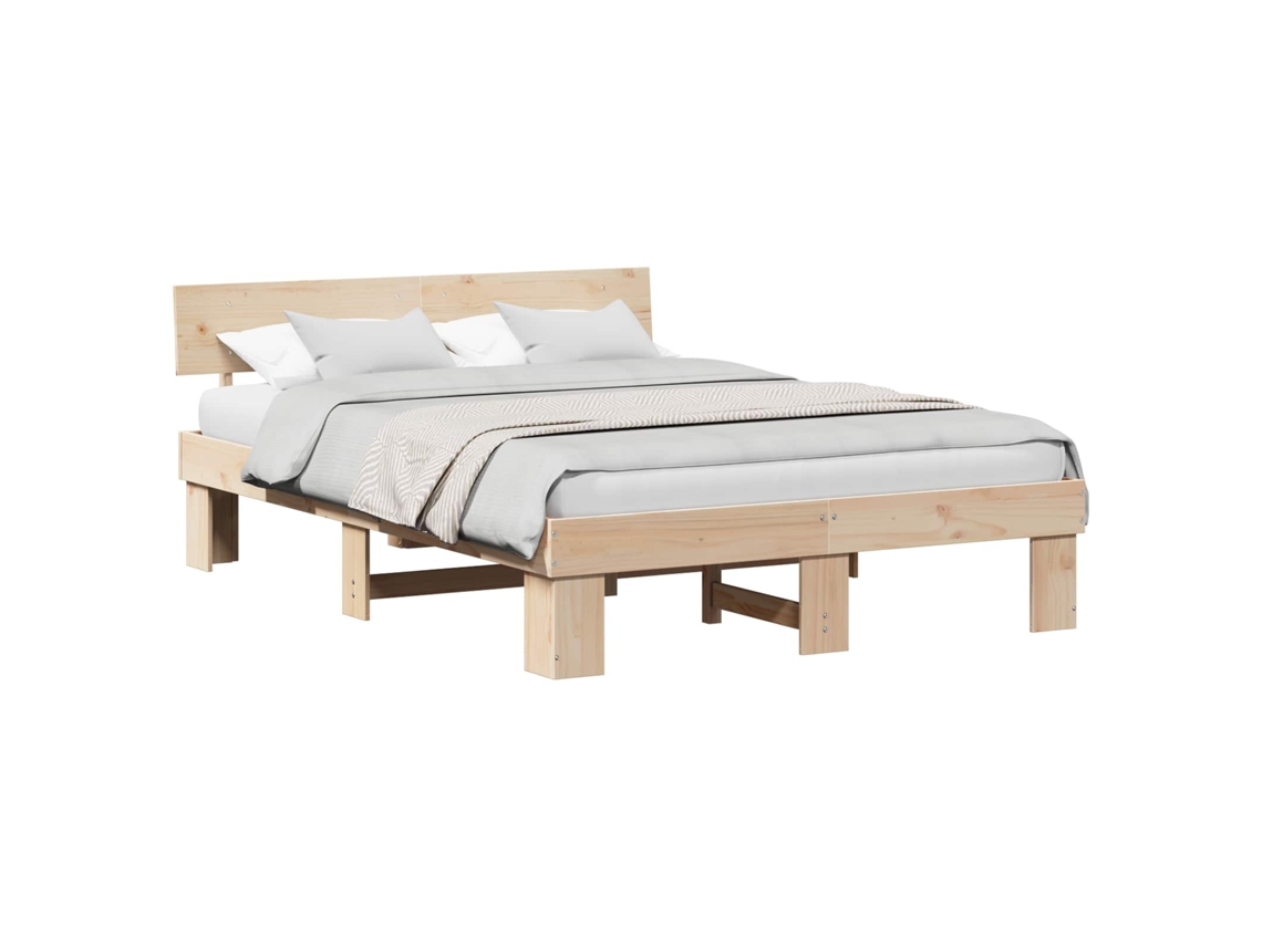Estrutura da Cama com Cabeceira Natural 140 X 200 Cm MAISON EXCLUSIVE