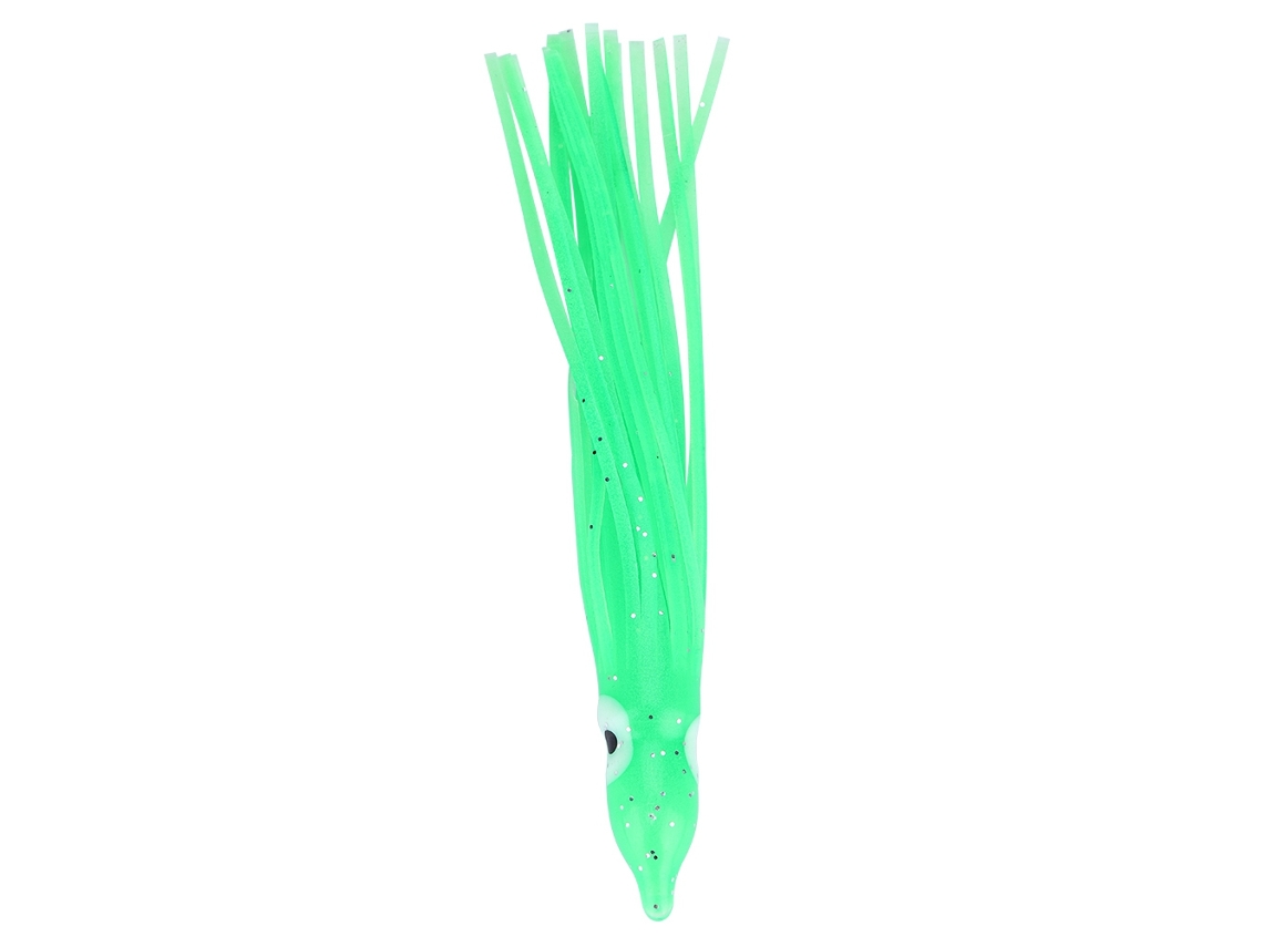 Isca de Pesca Squid Octopus Mini 10pcs Verde Luminoso
