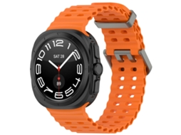 Pulseira de silicone laranja para Samsung Galaxy Watch Ultra2 47mm