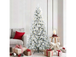 Vidaxl Árvore De Natal Articulada Artificial Branco 180 Cm Pe E Pvc