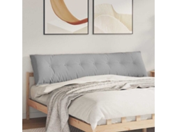 Vidaxl Travesseiro Para Costas Cinza Nuvem 200 X 19 X 50 Cm Tecido