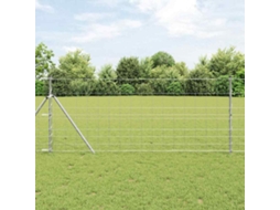 Vidaxl Cerca De Campo Prateado