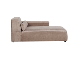 Chaise Longue À Esquerda BELIANI Hellnar De Tecido Castanho Claro 102x176x70