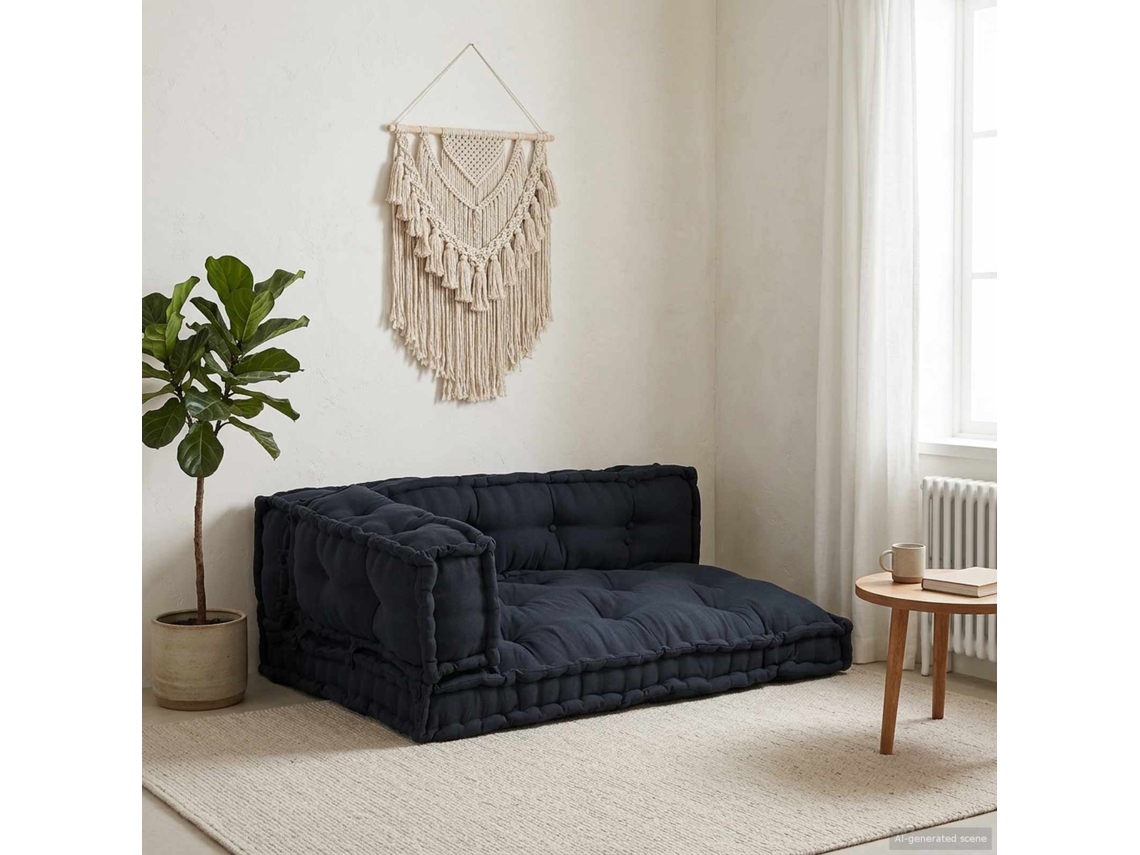 Vidaxl Travesseiro Para Sofá Pallet 3 Pcs Antracite 120 X 80 X 38 Cm